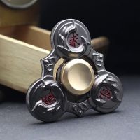 荣耀指尖陀螺玩具赵子龙李白李元芳诸葛亮手指陀螺三叶减压|凤凰求黑色