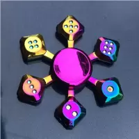 买二送一减压发光指尖陀螺创意儿童玩具手指陀螺解压陀螺|（锌合金）炫彩骰子