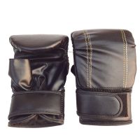 儿童拳击手套男女散打搏击训练拳套成人泰拳格斗沙袋健身拳套|平面成人普通款[黑色]