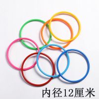 摆套圈圈塑料圈儿童玩具套圈游戏幼儿园活动投掷套圈|内经12厘米实心套圈10个