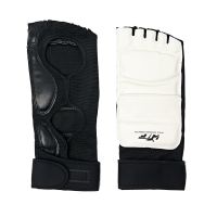 拳击手套半指拳套成人儿童散打男女打沙袋搏击护具跆拳道护手脚套|脚套白S(鞋码34-35)