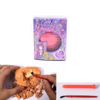 儿童玩具考古挖掘恐龙diy恐龙蛋火烈鸟企鹅动物玩具 科普模型|盒装考古贝壳美人鱼1个