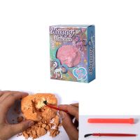 儿童玩具考古挖掘恐龙diy恐龙蛋火烈鸟企鹅动物玩具 科普模型|盒装考古独角兽1个