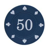 筹码币德州扑克筹码卡片棋室麻将馆码打麻将用筹码代币|50面值20片