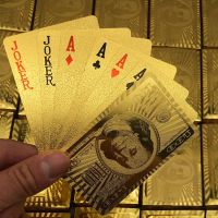 黄金扑克金色防水炫酷土豪金黄色金扑克学生|[玩坏包换]金色US