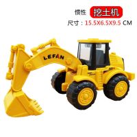 挖机玩具挖掘机挖土机儿童玩具手动手摇工程车仿真模型惯性小号男|加厚耐摔168-51挖机一只