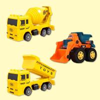 大号挖掘机惯性工程车大号推土机玩具男女孩儿童挖沙铲车沙滩玩具|大号推土机+小号工程车1只随机