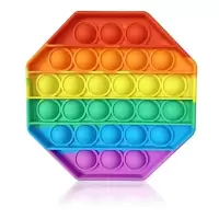 大号灭鼠先锋犹太人思维棋 彩虹彩色 push pop bubble fidget|小号八角彩