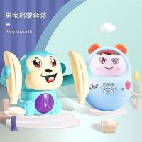 翻滚猴声光电动翻斗猴婴儿男孩女孩宝宝爬行翻跟头小猴子玩具|启蒙男宝宝套装[绿色] 充电款[充电器+螺丝刀]