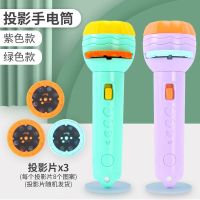 投影手电筒发光玩具手电玩具早教识图恐龙图案动物图案儿童|[兰+紫]投影手电[店主推荐] 10卡片(自带电池)共80个图案