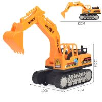 大号挖掘机宝宝挖挖机挖土机玩具钩机惯性工程车儿童玩具车模型|大号橙色挖土机