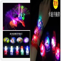 发光手环卡通创意手表闪光手腕带发光儿童礼物小玩具|手环+孔雀灯+手指灯平均发 20个