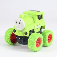火车头四驱越野车玩具惯性车儿童模型车轨道车避震抗耐摔技|火车头越野车-绿