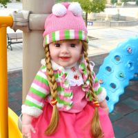 对话娃娃女孩儿童电动玩具布娃娃仿真会说话的洋娃娃|1018条纹辫小辫 充电版第五代