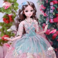 60厘米芭比娃娃大会说话的女孩儿童玩具换装洋娃娃公主生|[升级版眨眼睛]蒂芙尼公主 60厘米7套衣服+豪华赠品A+礼盒