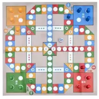 飞行棋儿童跳棋五子棋斗兽棋多功能合一游戏棋盘学生玩具成人|飞行棋+蛇棋（底板是纸）