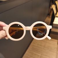 儿童墨镜宝宝防紫外线太阳眼镜男女童复古太阳镜小孩百搭圆框眼镜