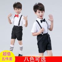 儿童背带裤演出服男童小学生幼儿毕业典礼大合照服装钢琴主持礼服