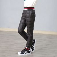 新款儿童羽绒裤加厚保暖裤子男童女童白鸭绒棉裤外穿童装韩版潮