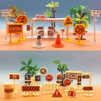 儿童红绿灯交通城市场景大地图回力惯性小汽车玩具男孩1-03-6岁|路标31件