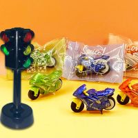 儿童红绿灯交通城市场景大地图回力惯性小汽车玩具男孩1-03-6岁|红绿灯+特技摩托3只