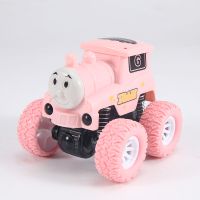 小火车惯性车四驱越野车玩具车轨道儿童模型车避震抗耐摔技|小火车/越野车-粉[6969]