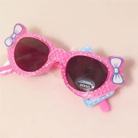 儿童太阳镜女孩眼镜1-8岁小孩墨镜防紫外线 蝴蝶结眼镜防