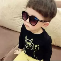 买二送一儿童眼镜太阳镜男童女童防紫外线小孩宝宝墨镜潮