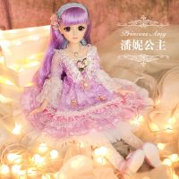 60厘米嘿喽芭比娃娃套装小女孩玩具公主衣服洋娃娃60cm大布|潘妮公主 60厘米[充电蓝牙遥控对话]2大礼包