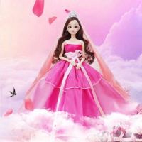 会唱歌的芭比娃娃冰雪公主娃娃换装芭比礼盒女孩玩具娃娃套装|韩纱红 音乐版娃娃(礼盒)