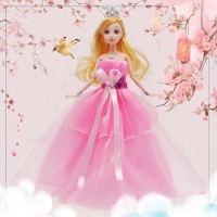 会唱歌的芭比娃娃冰雪公主娃娃换装芭比礼盒女孩玩具娃娃套装|韩纱粉 12关节娃娃(礼盒)