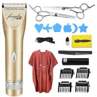 2200毫安理发器电推剪成人发廊家用电推子儿童剃头刀|金色[标配+双钢剪]