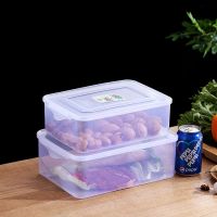 冰箱收纳盒塑料保鲜盒透明带盖饭盒家用食品微波炉碗冷冻冷藏|普通款2件套大号+特大号(送勺子)