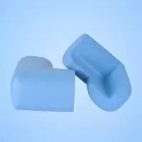 防撞角防撞条贴垫桌角边角儿童床角柜子茶几软包角宝宝安全防磕碰|蓝色 W条自粘款2米条送4.1米胶带