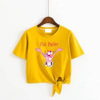 童装夏款2021新款女童韩版短袖t恤粉红豹上衣女大童洋气亲子装