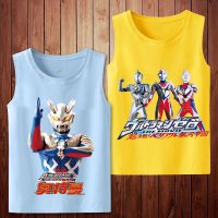 男童背心夏装棉奥曼中大童霸气小学生内外穿薄款无袖儿童上衣