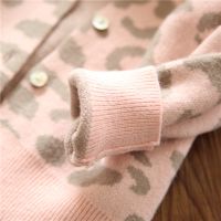 女童开衫毛衣针织外套2020春秋新款童装洋气豹纹开衫韩版百搭外套