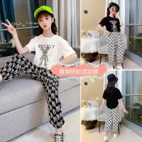 女童裤子2021夏装新款中大童女宝宝夏季字母防蚊薄款凉凉裤灯笼裤