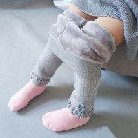 大pp裤冬开档加绒加厚婴儿裤子棉裤女0-1-3岁韩版宝宝打底裤外穿