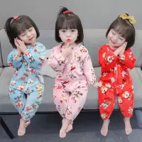 婴儿睡袋秋冬加厚法兰绒儿童连体睡衣春秋男女宝宝睡袋分腿防踢被