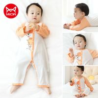 婴儿连体衣夏季棉新生儿衣服爬服哈衣薄款男女宝宝家居睡衣