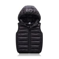 儿童马甲男秋冬男童女童宝宝马甲女冬季外穿连帽背心中大童羽绒棉