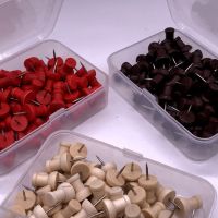 木质工字钉 多形状颜色 软木板图钉按钉 创意彩色小钉子 盒装