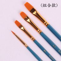 10支装尼龙画笔套装短杆水粉水彩颜料油画丙烯学生用美术扇形排笔