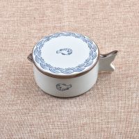 送墨汁多功能砚台带盖陶瓷墨碟墨池毛笔搁端砚调色盘文房四宝