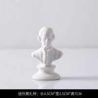 北欧ins风迷你大卫人物头像小石膏雕塑摆件书桌面树脂装饰品摆设
