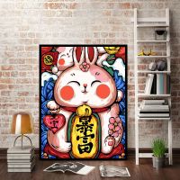 diy数字油画卡通手工填色儿童涂色成人减压装饰画海绵宝宝