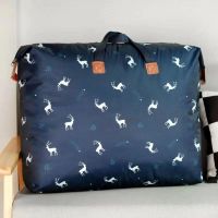 牛津布被子收纳袋衣物大号装衣服的袋子学生手提行李袋搬家打包袋|深色麋鹿 大号+特大(共两个)