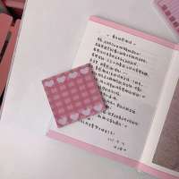 可爱卡通小熊便签本日系简约ins风小清新留言记事本学生方格n次贴|格子爱心 +樱桃小熊(共两本)