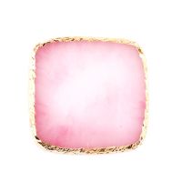 美甲日系调色盘玛瑙金边调色板水晶边拍摄道具调色作品展示板工具|方形款粉色